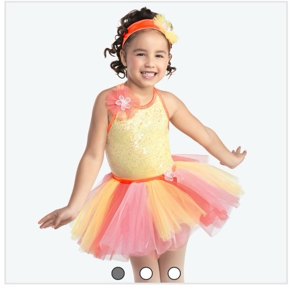 Ballet dress revolution size:SC revolution dance wear orange and yellow
